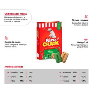 Snacks para Perros Ricocrack Adulto de Menta 500g