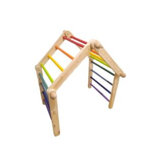 Pack Triángulo Evolutivo + Rampa Reversible + Balancín Waldorf Antivuelvo De Raiz Arco Iris