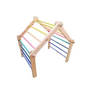 Triángulo Pikler Evolutivo + Rampa Reversible De Raiz Tonos Pasteles