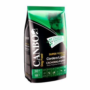 Comida para Cachorro Raza Pequeña Super Premium Cordero Canbo 7kg