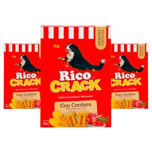 Snacks para Perros Ricocrack Adulto de Cordero 200g x3