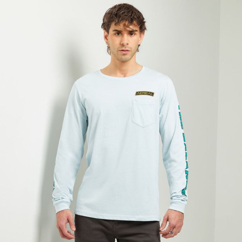 Polo Aereal Manga Larga Cuello Redondo Hombre Real Plaza