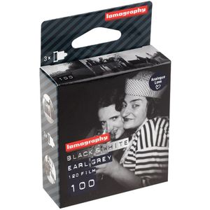Lomography Earl Grey 100 Película negativa en blanco y negro (120 rollos de película, paquete de 3)
