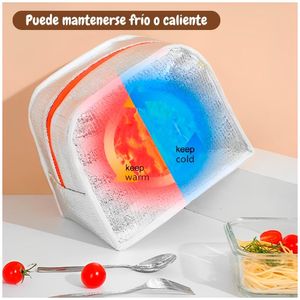 Lonchera Térmica Fiambrera para Niños Diseño Pingüino Celeste 067L