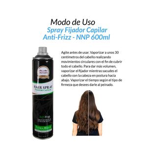 Spray Fijador Capilar Anti-Frizz NNP 600ml 2 Unidades