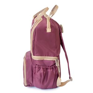 Mochila Pañalera Little Chicks Todo en Uno Morado