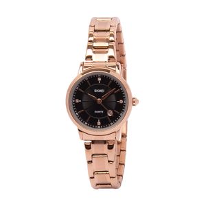 Reloj Skmei 1819R Acuático Analógico Color Oro rosa con negro
