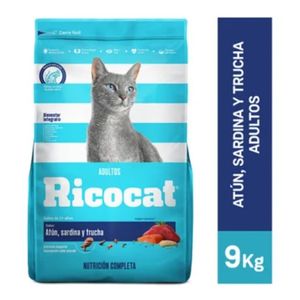 Comida para Gatos Ricocat Adultos Atún Sardina y Trucha 9 Kg