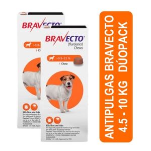 Antipulgas para Perros Bravecto 250 mg 4.5 - 10 Kg Dúopack