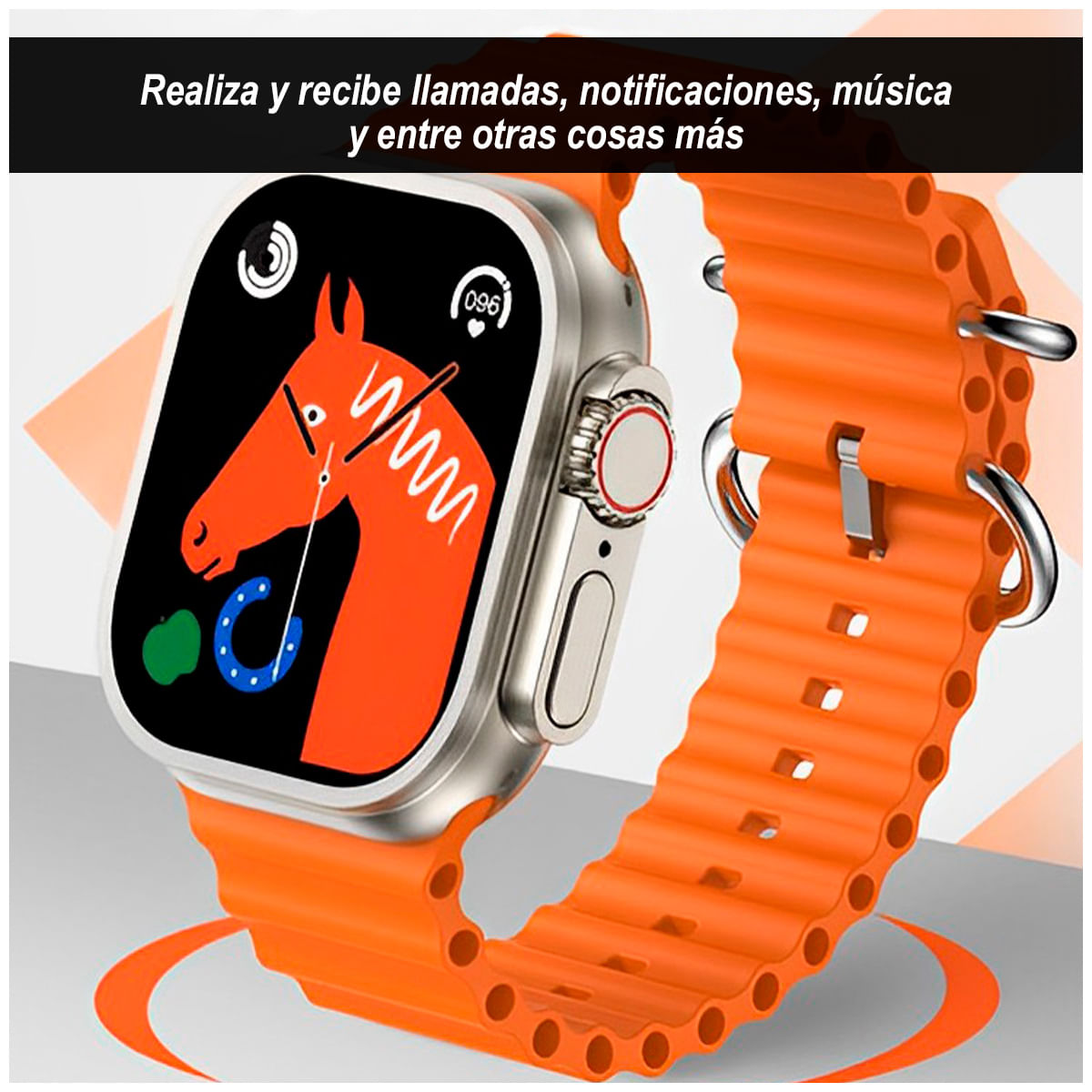 Audifono Y60 + Smartwatch T900 Ultra Naranja Real Plaza