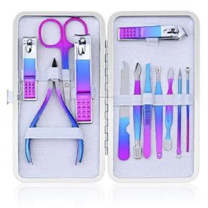 Kit de Manicure y Pedicure Cortaúñas 12 Piezas