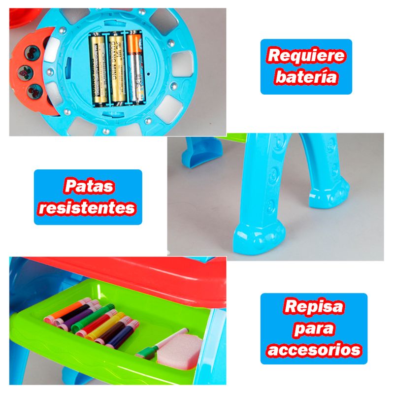 Proyector de Dibujos con Pizarra para Niños