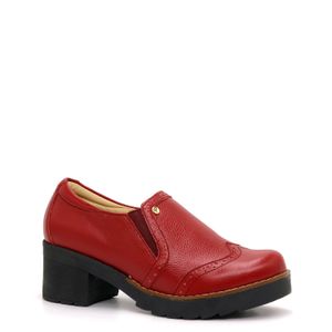 Zapatos Casuales de Cuero para Mujer PAR&SS KA22-AVIS Rojo