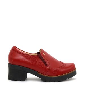 Zapatos Casuales de Cuero para Mujer PAR&SS KA22-AVIS Rojo