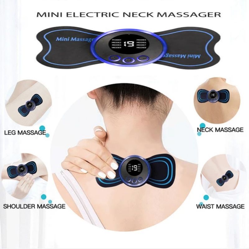 Masajeador Electrico para Cuello y Espalda Estimulador Muscular para Aliviar el Dolor Real Plaza