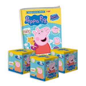 Álbum Peppa Pig Editorial Berlin Tapa Blanda + 3 Cajitas (150 Sobres)