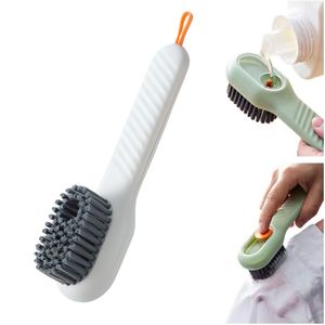 Cepillo de Limpieza con Dispensador para Zapatos Ropa Blanco 462D