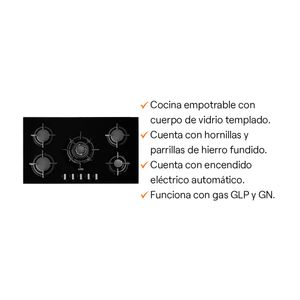 COMBO Cocina empotrable SOLCO033 + Campana Venus Classic + Horno convector eléctrico SOLHO012