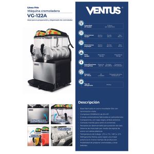 Maquina Cremoladera 2 tolvas de 12 Lts Vg-122a Ventus