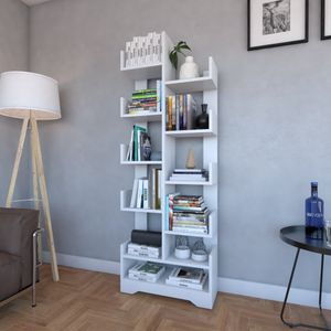 Librero Madrid Color Blanco Muebles&Estilos Muebles para el Hogar