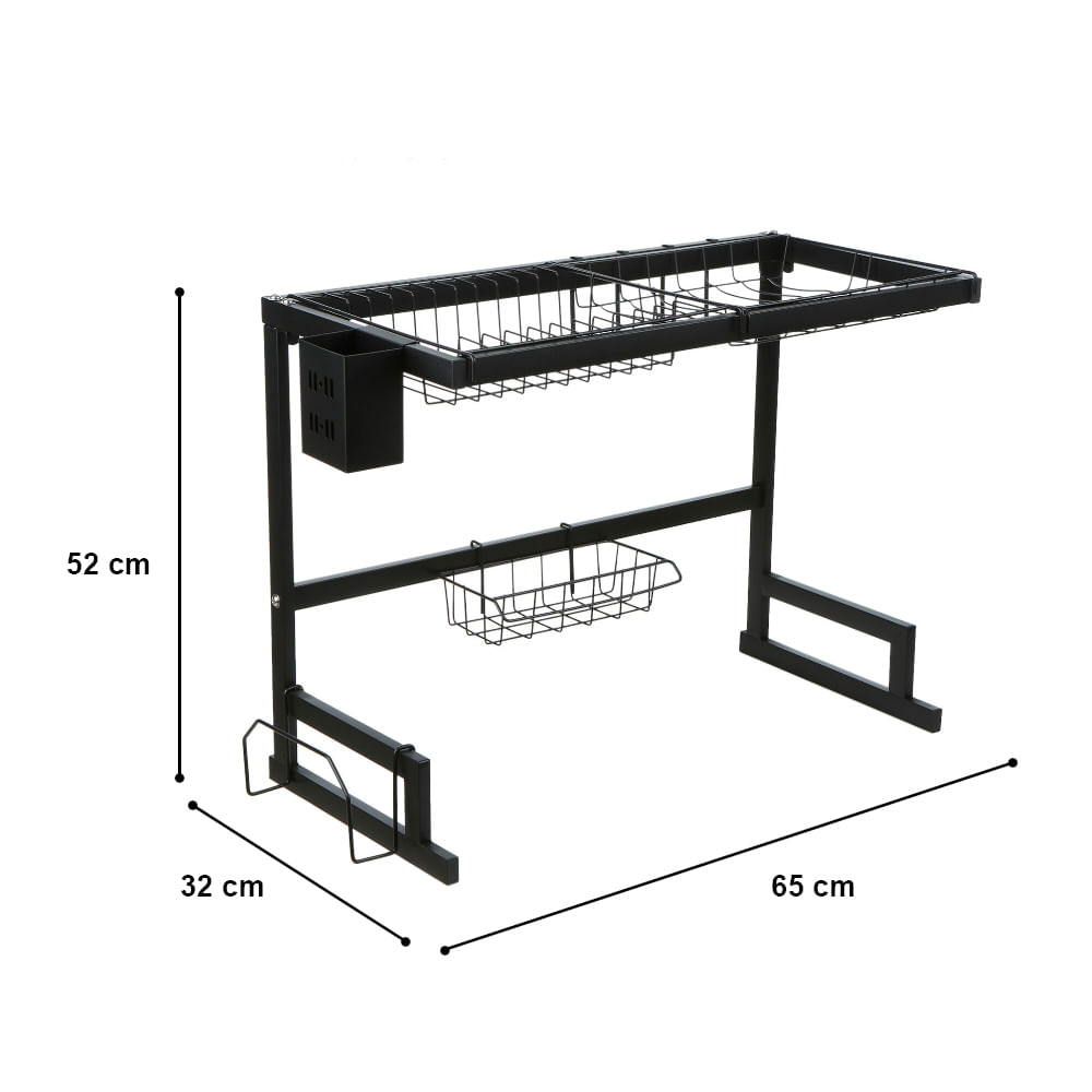 Estante Organizador Multifuncional Cocina D69 BL Y Escurridor de Platos  Premium 85cm - Real Plaza