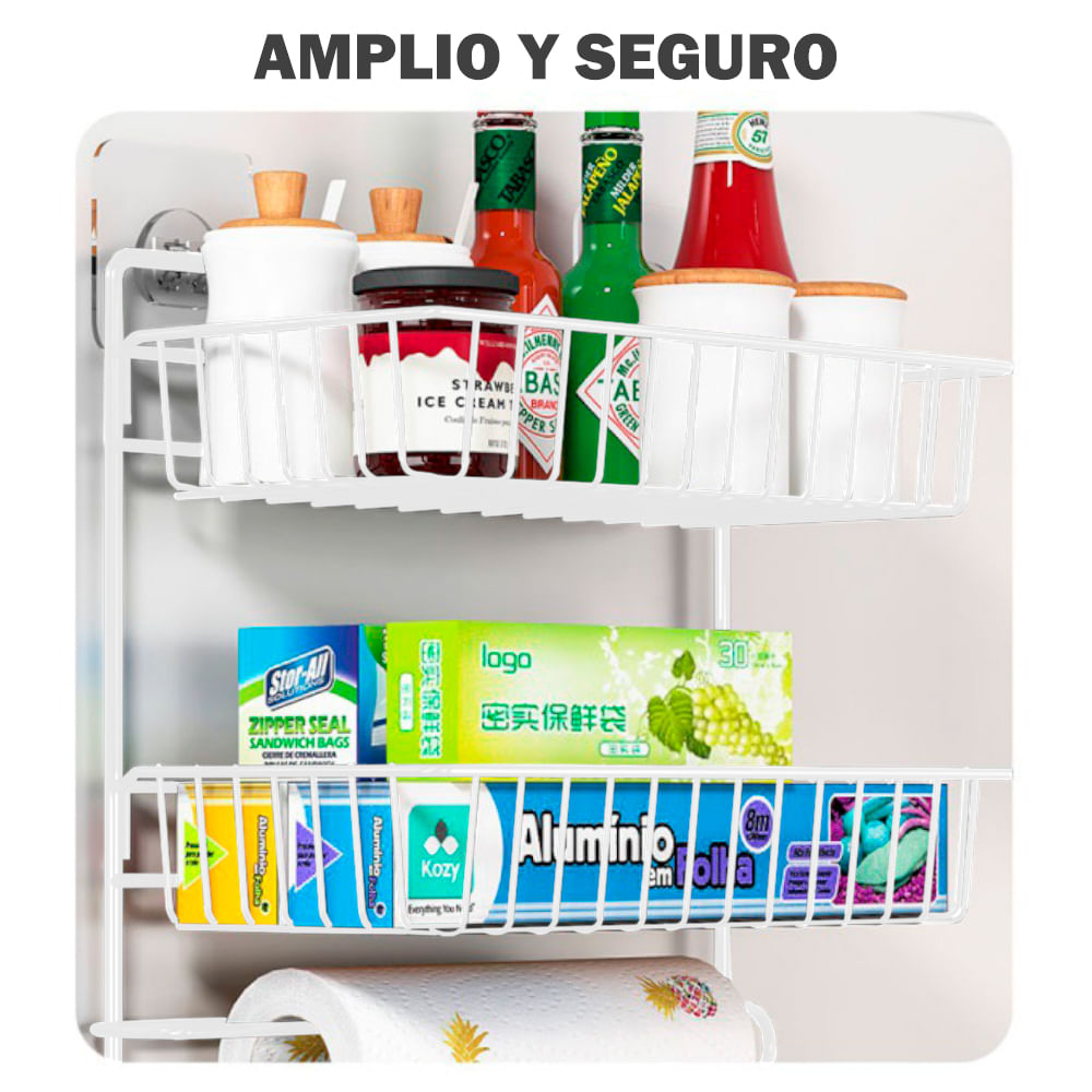 Estante Organizador Multifuncional Cocina D69 BL Y Escurridor de Platos  Premium 85cm - Real Plaza