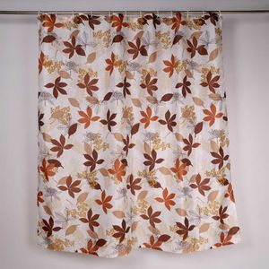 Cortina de Baño con Aros Orange 180x180cm Poly Maple