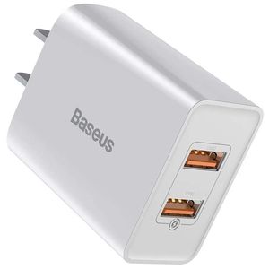 Cargador de Pared Dual BASEUS 2 Usb Blanco