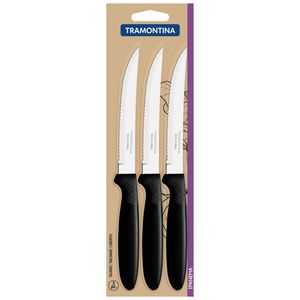 Set de Cuchillos TRAMONTINA Ipanema Negro Paquete 3pzas