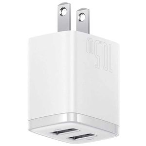 Cargador Dual Usb BASEUS 10.5W Blanco