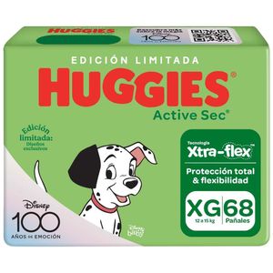 Pañales para Bebé HUGGIES Active Sec Big Pack XG Paquete 68un