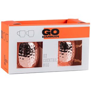 Set de Mugs GO BARMAN Cocktail Cobre Paquete 2un