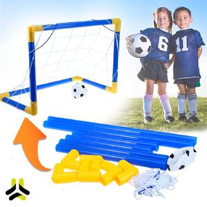 Arcos de futbol para niños+pelota+inflador+malla