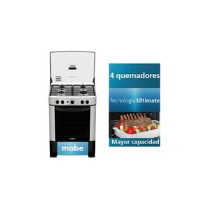 Cocina Mabe CMP6014AGO con 4 hornillas Encendido eléctrico Gris