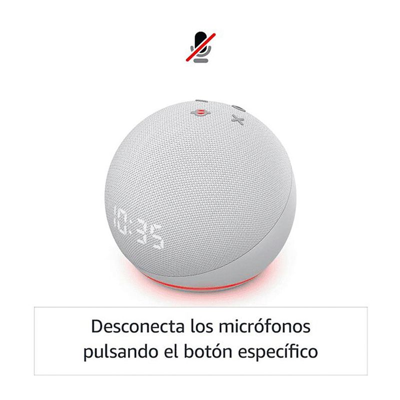 Alexa  Echo Dot con Reloj 5ta Generación Blanco