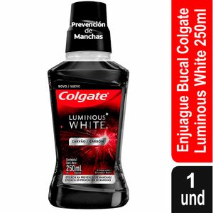 Enjuague Bucal COLGATE Luminous White Carbón Frasco 250ml