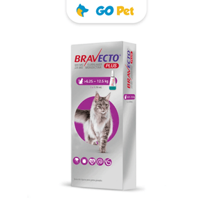 Antipulgas para Gato Bravecto Plus Pipeta 500 mg 6.25 Kg - 12.5 Kg
