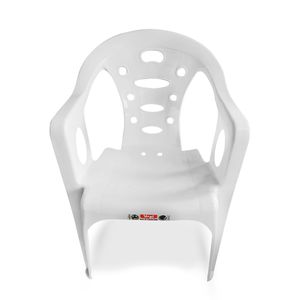 Silla De Plástico Con Brazos Blanca Antideslizante