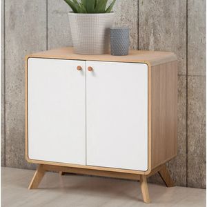 Recibidor Contemporáneo Greco Alto Blanco 75 cm