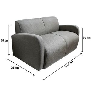 Sofá Daniela Alpha 2 Cuerpos Rojo