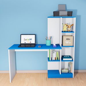 Escritorio Organizador Robert simple Wonder Wood Muebleria Blanco/Azul