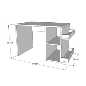 Escritorio Montessori + Silla Wonder Wood Muebleria con 2 compartimientos y 2 portacuentos Rosado