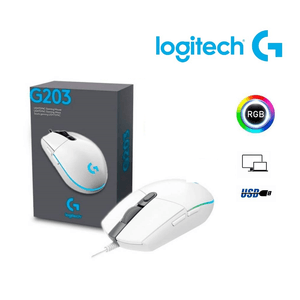MOUSE GAMING LOGITECH G203 WHITE RGB 8000DPI