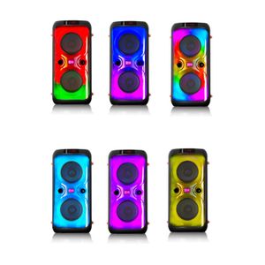 Parlante Maxtron Paradis Torre 2 bocinas de 6.5" Luz LED BT Radio FM