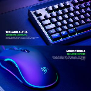 Teclado Mouse Y Mouse Pad Gamer VSG Pyxis Negro