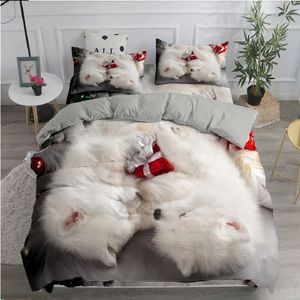 Cobertor Juego Cama Estampado 3D diseño Perro Funda Edredón Funda Almohada