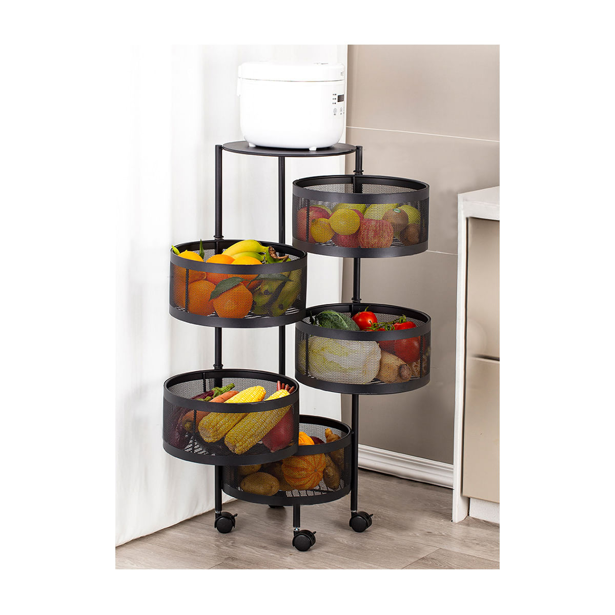 Cocina Organizador plástico Trolley Cocina mueble estante comida Frutas  Tiendas de comestibles Juguetes Revistas y otros Accesorios Estantes  Esg15143 - China Estante y estantes precio