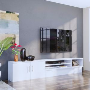Mesa de TV Tupandi 65" 2 Puertas Movenda Blanco