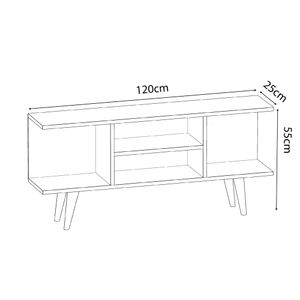 Mesa de TV Montenegro 55" Movenda Blanco