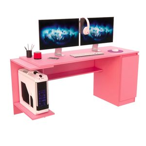 Escritorio Gamer NR 02 167cm 1 Puerta Movenda Rosado